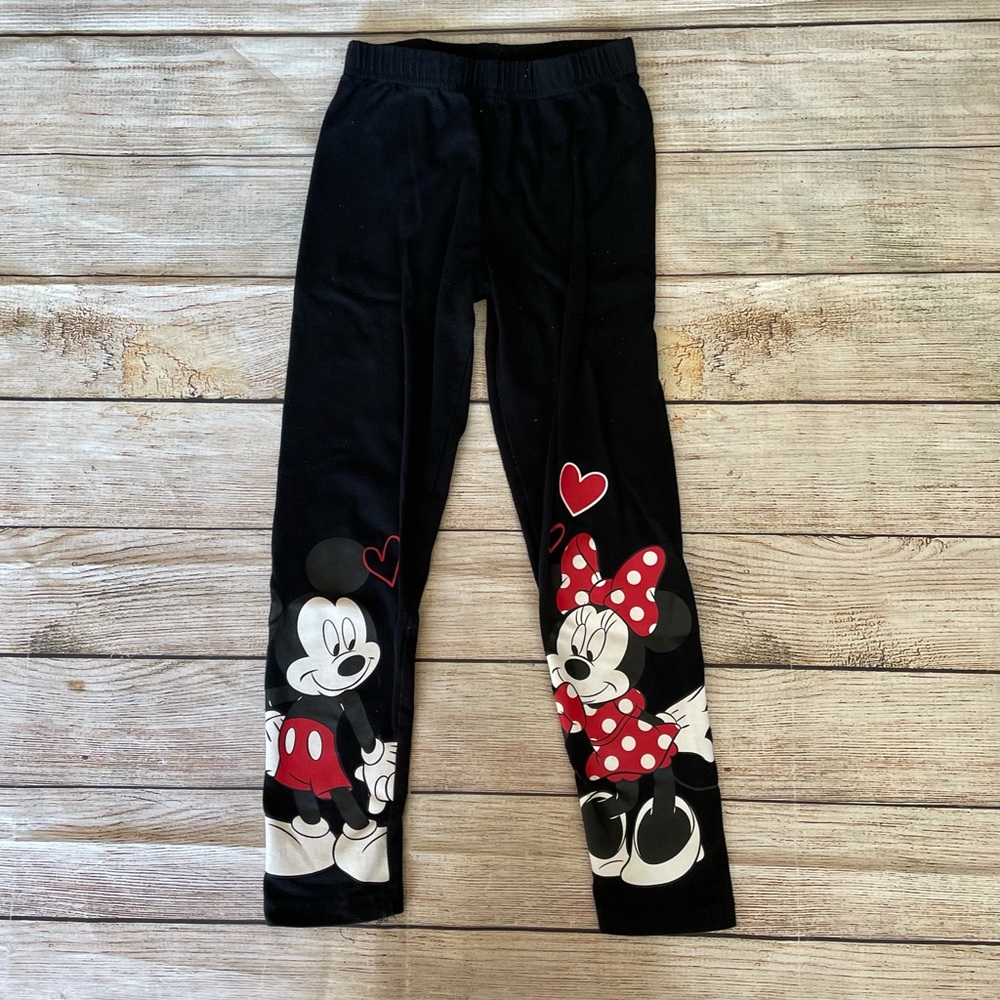 Disney Minnie Mouse Character black leggings